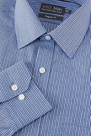 2" Longer Pure Cotton Easy to Iron Striped Shirt