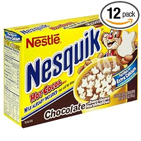 Nestle Nesquik Hot Cocoa, Chocolate with Bunny-Shaped Marshmallows, 8.56-Ounce (Pack of 12)