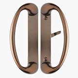 Cambridge Zinc Die-Cast Sliding Glass Door Handle in Light Oil Rubbed Bronze Finish