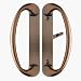 Cambridge Zinc Die-Cast Sliding Glass Door Handle in Light Oil Rubbed Bronze Finish