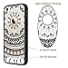 iPhone 5 5S Case, iPhone SE Case, SmartLegend Retro Totem Mandala Floral Pattern Clear Acrylic PC Hard Back Cover with TPU Bumper Frame Hybrid Transparent Protective Case for iPhone 5 5S SE - Black