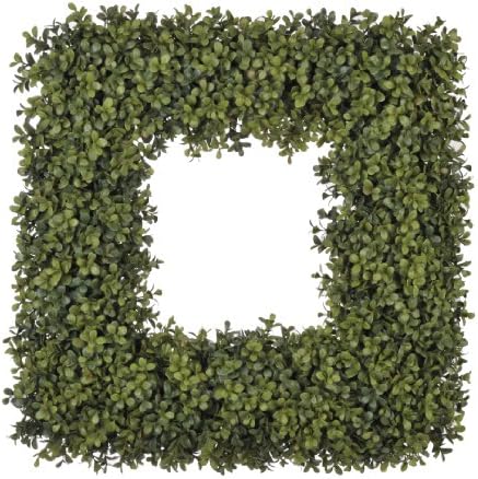 24" Square Artificial Boxwood Wreath