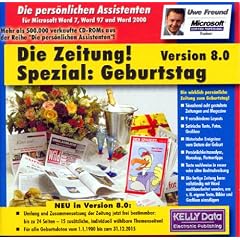 Die Zeitung. Spezial: Geburtstag. Version 8.0. CD- ROM f�r Windows 95/98/ NT 4.0 und MS Word 7