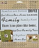 FOLKART Plaid 30740 8-1/2 by 9 1/2-Inch Painting Stencil, Large, Family Words