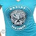 Harley-Davidson Womens Willie G Calavera Sugar Skull Circle Teal Short Sleeve V-Neck - MD
