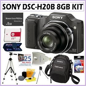 Sony Cyber-shot DSC-H20 10.1MP Digital Camera + 8GB Deluxe Accessory Kit Sony Cyber-shot DSC-H20 10.1MP Digital Camera + 8GB Deluxe Accessory Kit
