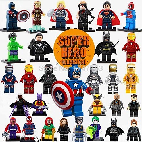 Lego Super Heroes The Avengers 30pcs/lot Iron Man Hulk Batman Thor Building Blocks Sets Minifigure Bricks Toys