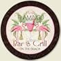 Lazy Susan ~ Flamingo lounge ~ decorative tempered glass ~ 16 inch diameter ~ code 144