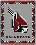 Ball State University Cardinals Throw Blanket Woven Afghan Tapestry 69 x 48