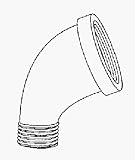 5 each: Malleable Black Iron Street Elbow (520-505BG)