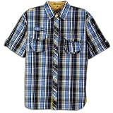 Akademiks Men's Sky Plaid Woven Shirt