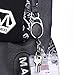 Mudder 5 Pack Black Retractable Carabiner Badge Reels with Key Ring and Badge Strap for ID Badge Holders, Key Cards