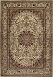 Amato Beige/Red 126 x 94 Area Rug