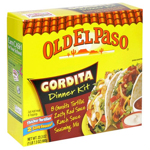 Old El Paso Dinner Kits, Gordita Ranch And Red Sauce, Case of 12 23.3-Ounce Units