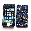Apple iPhone 4 & 4S Snap-on Protector Hard Case Rhinestone Cover "Pirate Treasure" Design