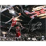 Mounted Memories Chicago Bulls Tyrus Thomas Autographed 2007 Slam Dunk Contest Photo