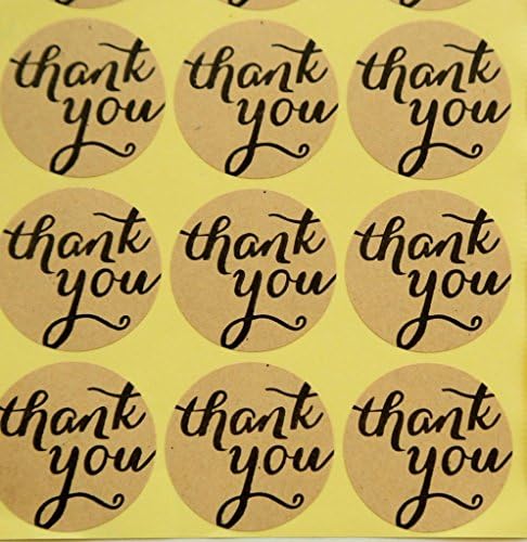 GANSSIA Vintage Style Thank You Series Seal Sticker Pack of 120 pcs