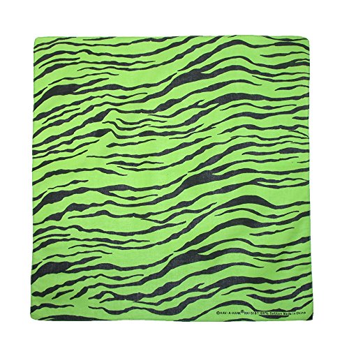 CTM Women's Cotton Neon Zebra Print Bandanas