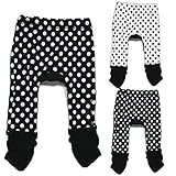 (スパンキーキッズ) spunky kids 裏毛起毛 ドット柄パンツ 90cm ブラック