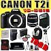 Canon EOS Rebel T2i 18 MP CMOS APS-C Digital SLR Camera w/ EF-S 18-55mm f/3.5-5.6 IS Lens DavisMAX LPE8 Battery/Charger Filter Kit External Flash Tripod 16GB Backpack Bundle