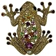 Pugster Gold Plated And Pink Frog Brooch