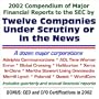 2002 Compendium of Major Financial Reports to the SEC by Twelve Companies under Scrutiny or In the News: Adelphia Communications, AOL Time Warner, ... Lynch, Polaroid, Qwest, WorldCom, and Xerox