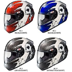 Joe Rocket Villain RKT 101 Sports Bike Racing Motorcycle Helmet - MC-5 - Color: Grey/Black/White, Size: X-Large