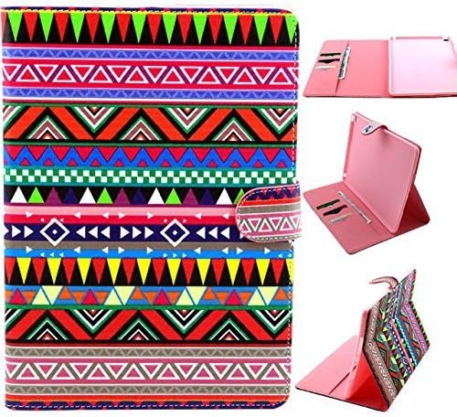 iPad Air 2/iPad 6 Cute Case, Noarks-GeBox(TM) PU Leather Wallet Flip Protection Case with Stand for iPad Air 2 (A-Colorful Tribe)