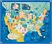License Plate USA Map Red Mural Banner