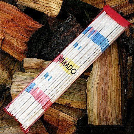 RIESIGES MIKADO SPIEL AUS HOLZ INKL. TASCHE 50CM