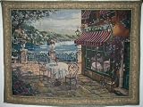 Large Lakeside Terrace Tapestry (60 in. x 80 in.)