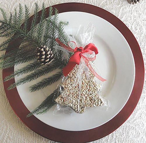 Large Bird Seed Christmas Tree Ornament Party Favors &amp; Gifts (Set of 6)