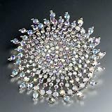 Round Color Swarovski Crystal Brooches & Pins
