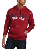 MLB Men's Boston Red Sox Classic Experience Hooded Fleece Pullover (Pro Navy/Pro Scarlet, X-Large)