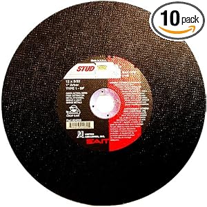 SAIT 24030 12-Inch x 3 32-Inch x 1-Inch 5100 Max RPM Type 1 Stud King Chop Saw Wheel - 10... by SAIT