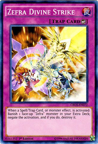 Yu-Gi-Oh! - Zefra Divine Strike (CROS-EN072) - Crossed Souls - 1st Edition - Super Rare