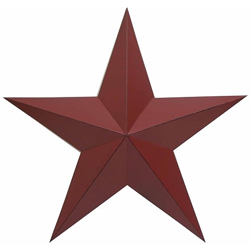 Craft Outlet Antique Star Wall Decor 24-Inch Barn Red