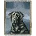 Labrador Retriever (Black) Tapestry Afghan