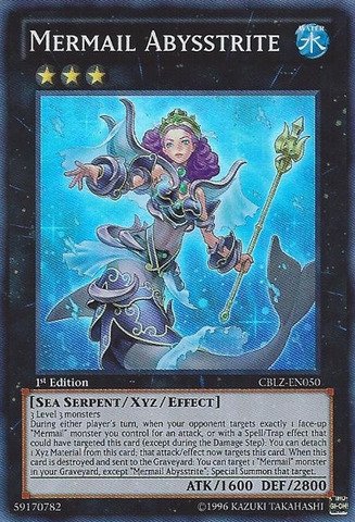 Yu-Gi-Oh! - Mermail Abysstrite (CBLZ-EN050) - Cosmo Blazer - 1st Edition - Super Rare On Sale