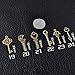 48pcs Antique Vintage Skeleton Keys Lot Heart Bow Punk Charm Necklace Pendants