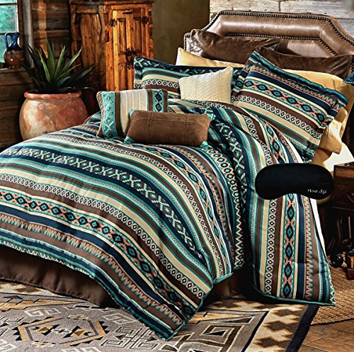Southwest Dreams Turquoise Native American Queen Comforter 2
