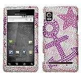 Pink Purple Anchor Star Full Diamond Bling Snap on Design Hard Case Facepla ....