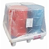 New Pig PAK442 Polyethylene Spill Pallet Tarp, 57" Length x 57" Width x 40" Height x 12 mil Thick, Clear