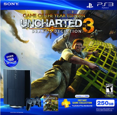 PS3 250 GB Uncharted 3 and PS Plus Bundle PS3 250 GB Uncharted 3 and PS Plus Bundle