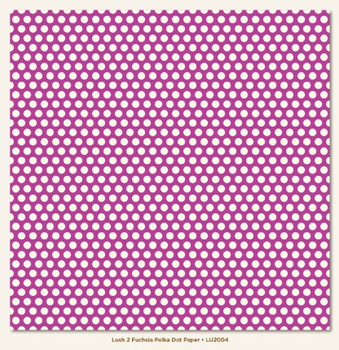 Fuchsia Polka Dot 12X12 Lush Collection Paper 