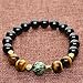 AmorWing Unique Gift Black Obsidian Tiger Eye Prayer Mala Bracelet