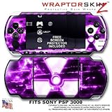 Radioactive Purple WraptorSkinz Skin and Screen Protector Kit fits Sony PSP ....