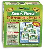 NeilMeds Sinus Rinse Pre-Mixed Hypertonic Packets, 70-Count Boxes (Pack of 2)