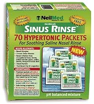 NeilMed's Sinus Rinse Pre-Mixed Hypertonic Packets, 70-Count Boxes (Pack of 2)