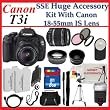 Canon EOS Rebel T3i Digital SLR with 18-55mm Lens + Huge Lens Accessory Package (Everything You Need)